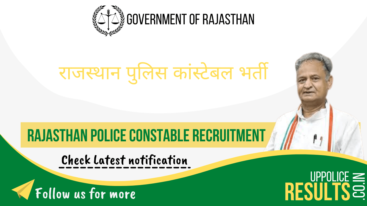 rajasthan police bharti 20219 constable notification