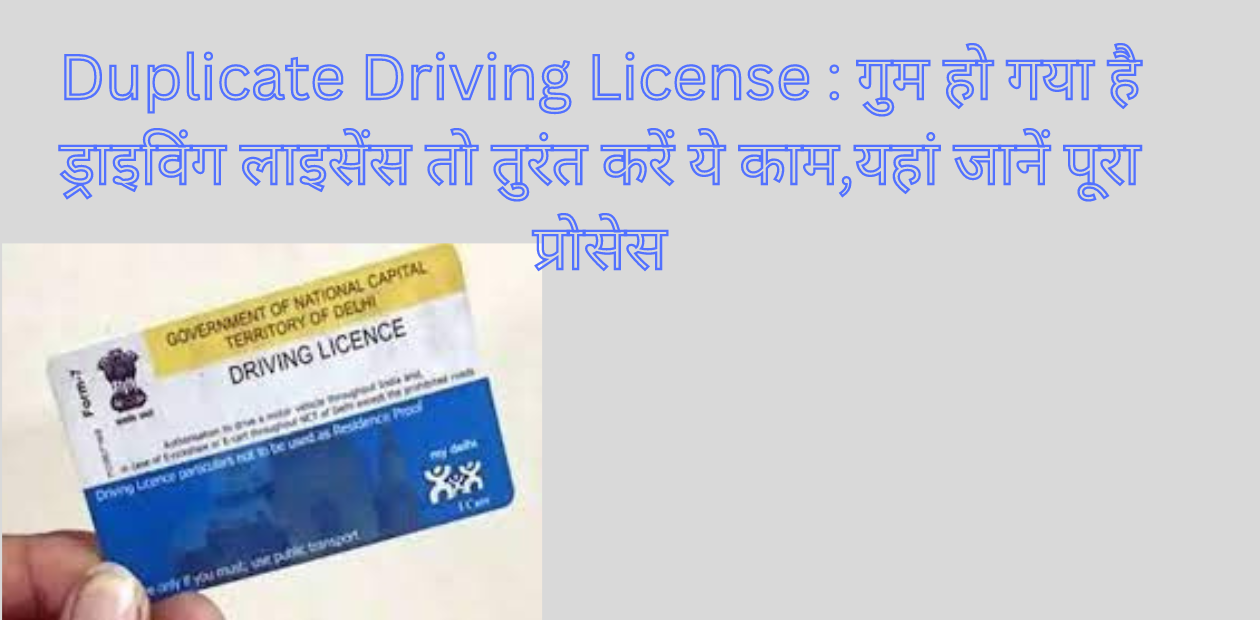 Duplicate Driving License 